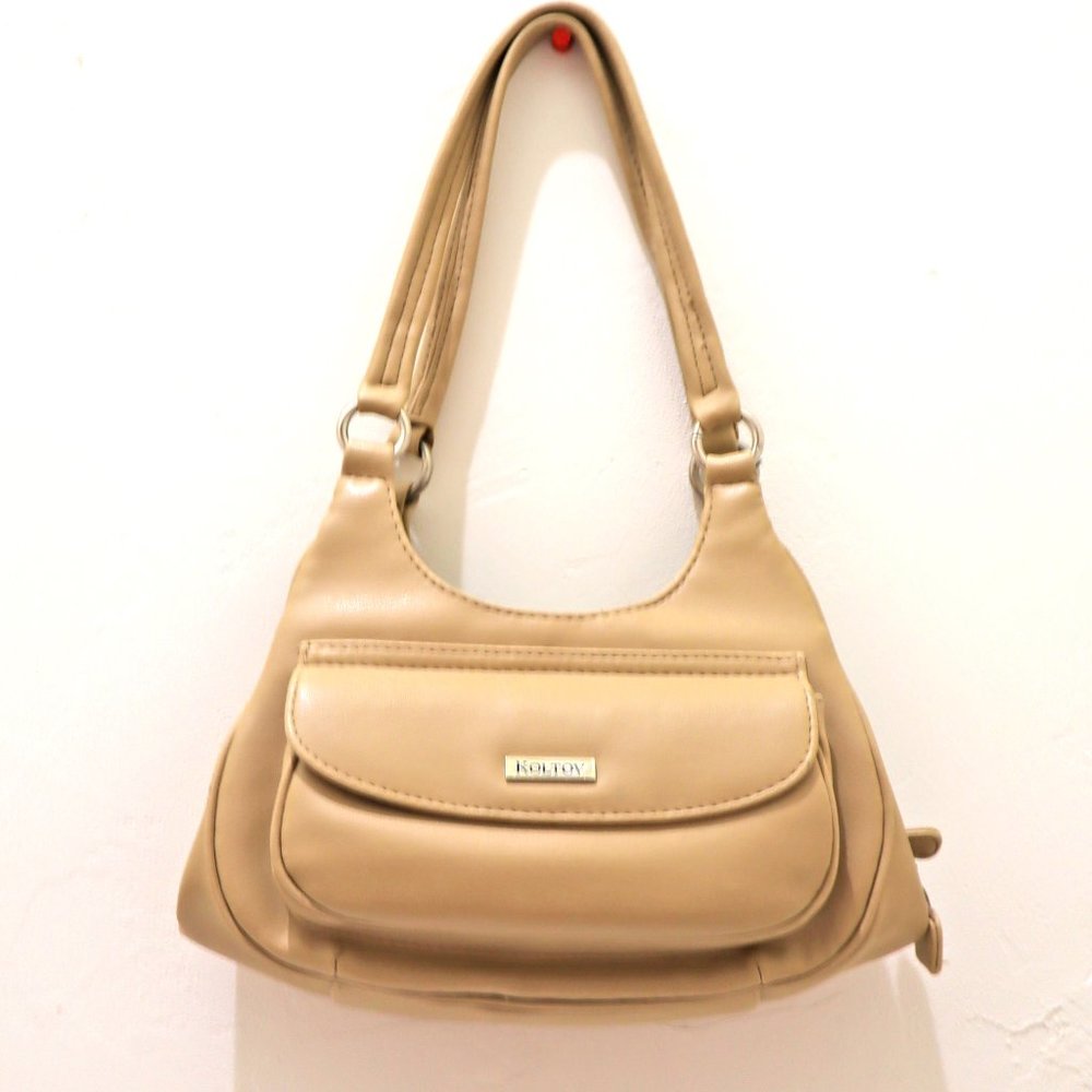 Koltov Mid Size Tan Hobo Handbag, Hobo Purse with Lots of Pockets